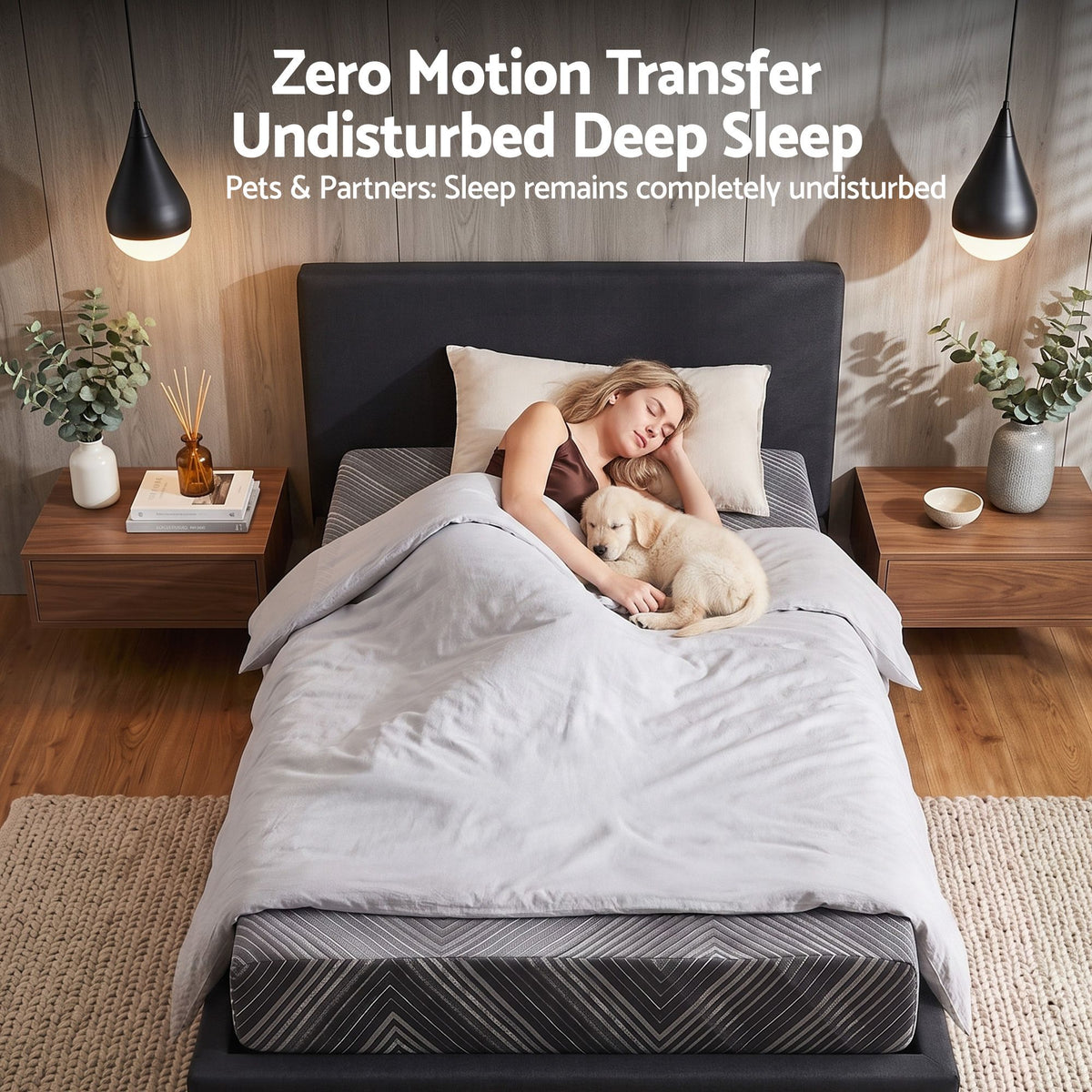 Elsie 25cm Memory Foam Mattress Gel Infused Foam Removable Cover - King Single