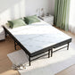 Aeliana Folding Bed with Mattress Queen Portable Foldable Guest Bed Bamboo Cover - Double