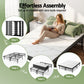 Aeliana Folding Bed with Mattress Queen Portable Foldable Guest Bed Bamboo Cover - Double