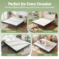 Aeliana Folding Bed with Mattress Queen Portable Foldable Guest Bed Bamboo Cover - Queen