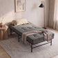 Rinkite Bed & Mattress Package with 15cm Folding Mattress Metal Frame - Black Single