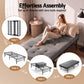 Rinkite Bed & Mattress Package with 15cm Folding Mattress Metal Frame - Black Single