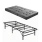 Rinkite Bed & Mattress Package with 15cm Folding Mattress Metal Frame - Black Single