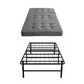 Rinkite Bed & Mattress Package with 15cm Folding Mattress Metal Frame - Black Single
