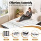 Rinkite Bed & Mattress Package with 10cm 4-Fold Folding Mattress Metal Frame - Black Queen