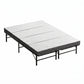 Rinkite Bed & Mattress Package with 10cm 4-Fold Folding Mattress Metal Frame - Black Queen