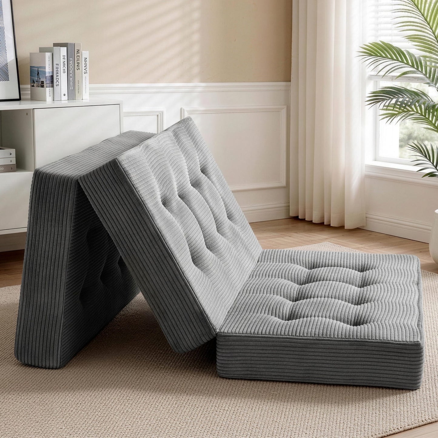 Varek Double Folding Mattress 15cm Foldable Foam Portable Guest Sofa Bed Camping Mat - Double