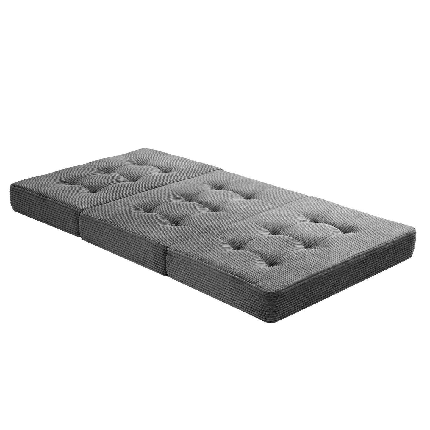 Varek Single Folding Mattress 15cm Foldable Foam Portable Guest Sofa Bed Camping Mat - Single