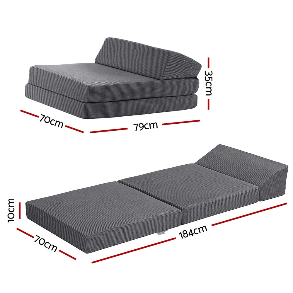 Amabel Foldable Mattress Folding Sofa Bed Trifold Sleeping Camping Cushion Mat