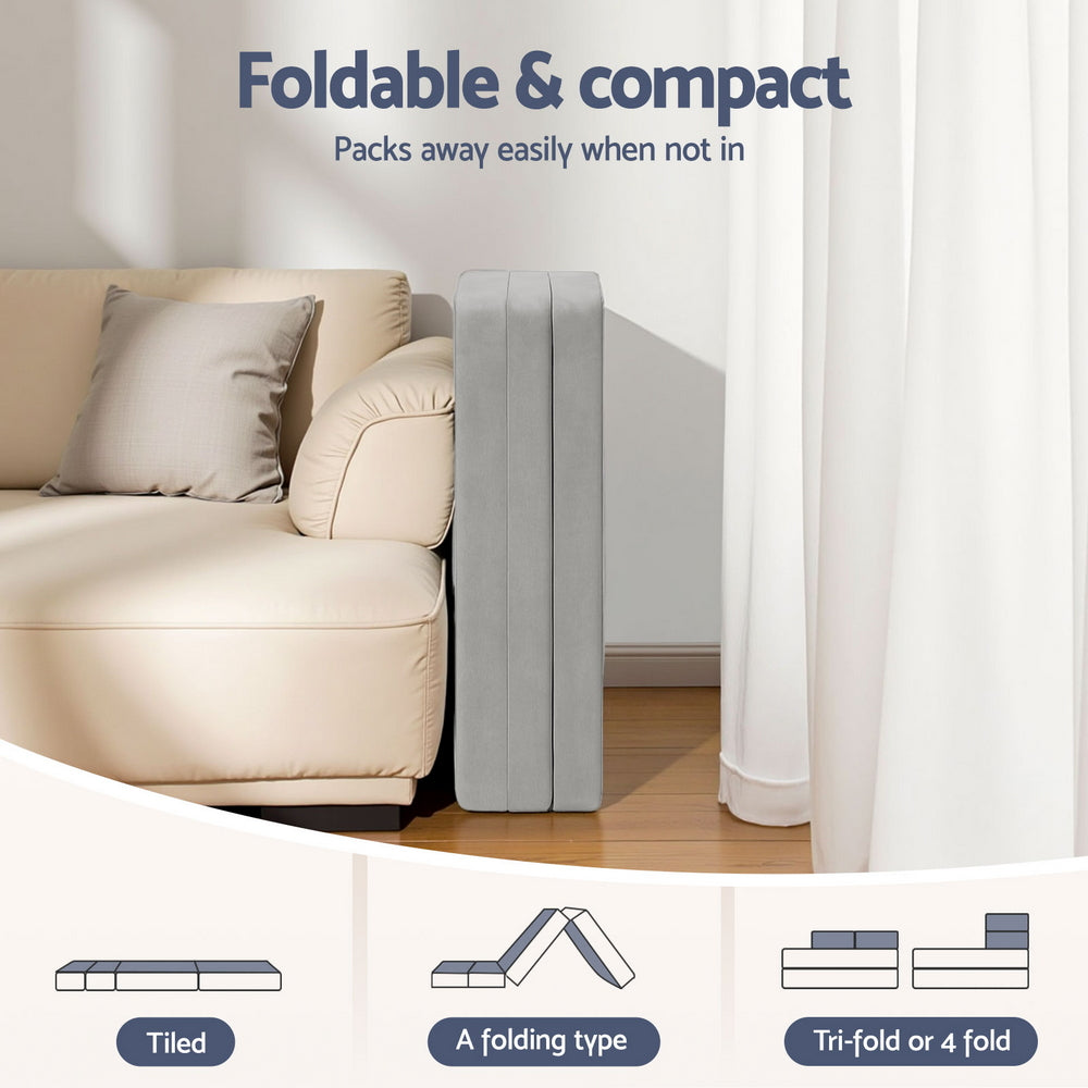 Cerelia Foldable Mattress Folding Sofa Bed 4-fold Sleeping Camping Cushion Mat