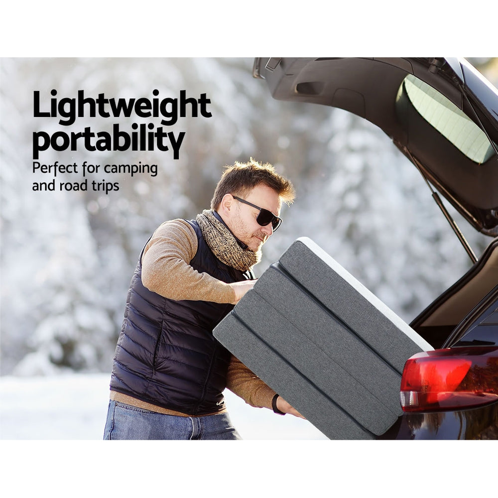 Andrew 12cm Folding Mattress Camping Foldable Portable Mattress Floor Bed - Single