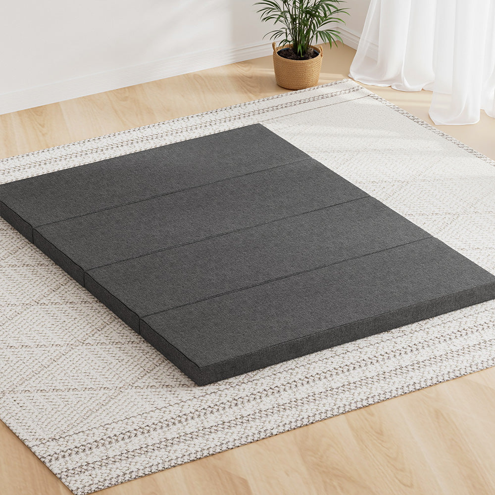 Andrew 12cm Folding Mattress Camping Foldable Portable Mattress Floor Bed - Queen