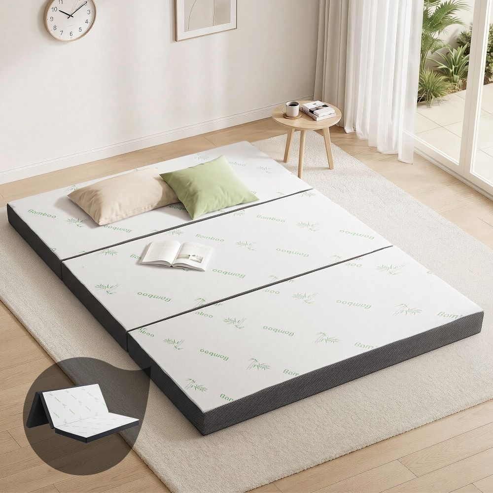 Jessalyn Foldable Mattress Folding Foam Mattresses Bamboo Queen - Queen