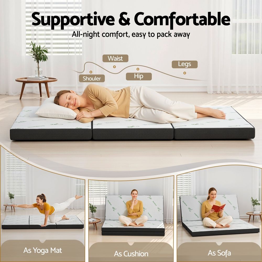 Jessalyn Foldable Mattress Folding Foam Mattresses Bamboo Queen - Queen