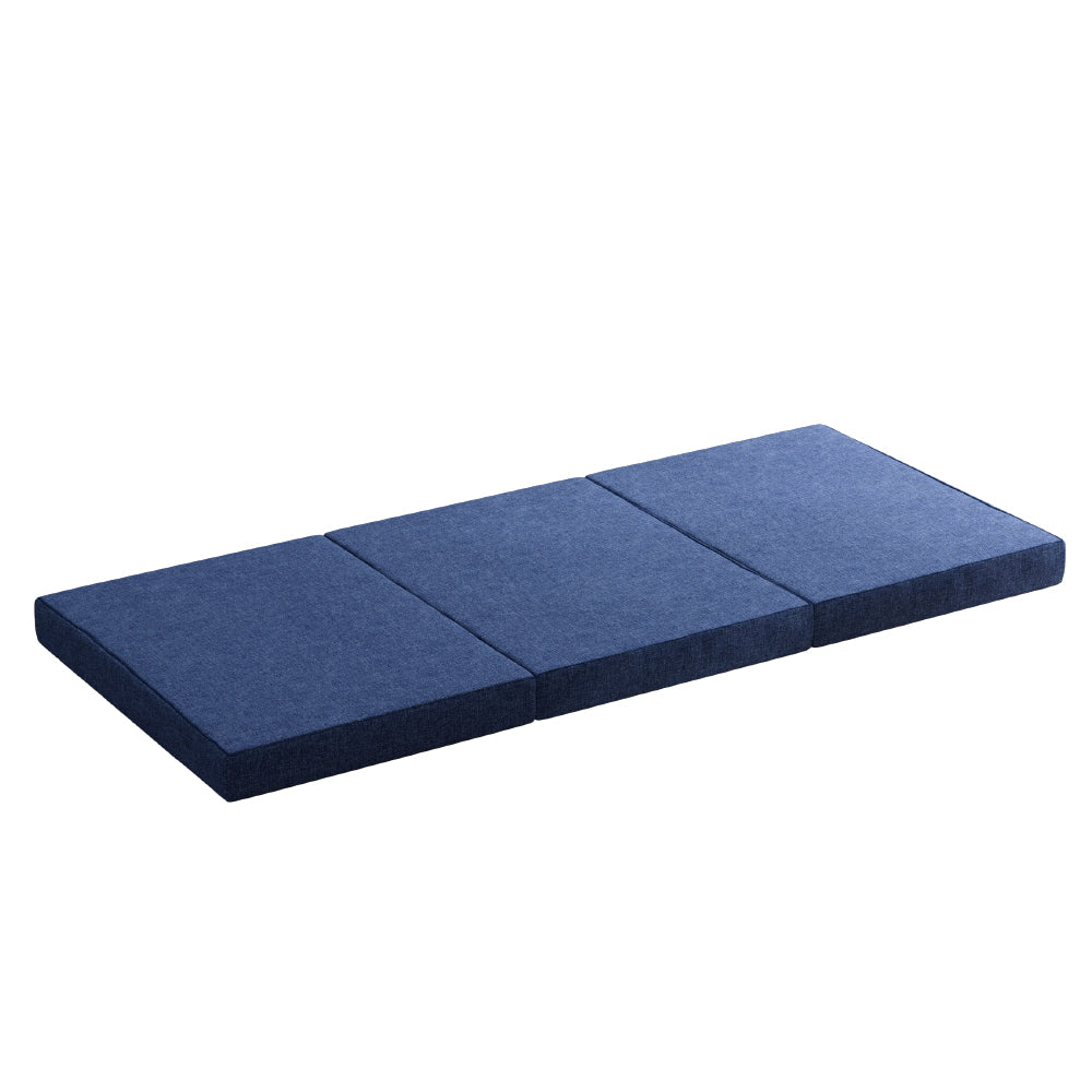 Natalie 10cm Foldable Mattress Folding Portable Bed Floor Mat Camping Single - Single