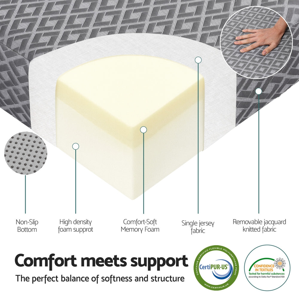 Jessalyn Foldable Mattress Folding Sofa Bed Trifold Memory Foam Camping Cushion Mat