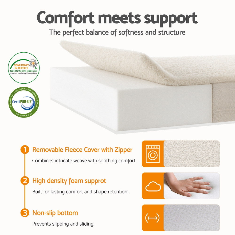 Meliora Foldable Mattress Fleece Portable 3-fold Folding Foam Mattresses
