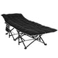 Lumina Folding Bed With Mattress Heavy Duty Black 185CM - Black