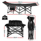 Lumina Folding Bed With Mattress Heavy Duty Black 185CM - Black