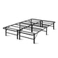 Pisa Foldable Metal Bed Frame - Black Double