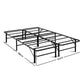 Pisa Foldable Metal Bed Frame - Black Double