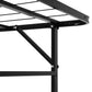 Pisa Foldable Metal Bed Frame - Black Double