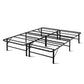 Pisa Foldable Metal Bed Frame - Black Queen