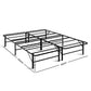 Pisa Foldable Metal Bed Frame - Black Queen