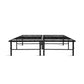 Pisa Foldable Metal Bed Frame - Black Queen