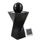 Solar Water Feature Twisted Fountain LED Light Bird Bath 85cm - Black