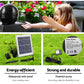 Solar Water Feature Twisted Fountain LED Light Bird Bath 85cm - Black