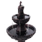 Solar Water Feature Tier Fountain with Pump Kit Bird Bath 106cm - Peacock