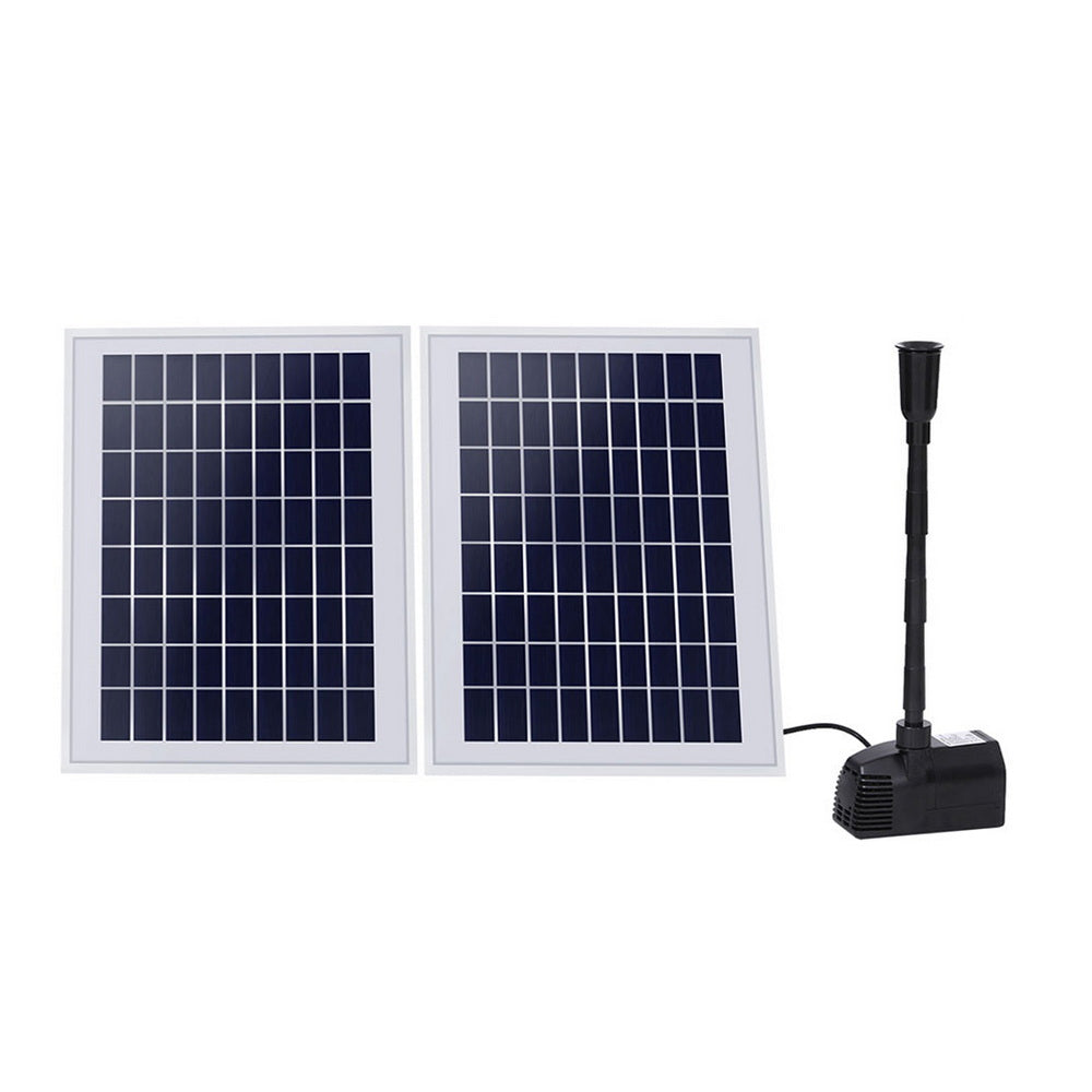 Solar Pond Pump Submersible Water Fountain Kit with 2 Panels 1600L/H