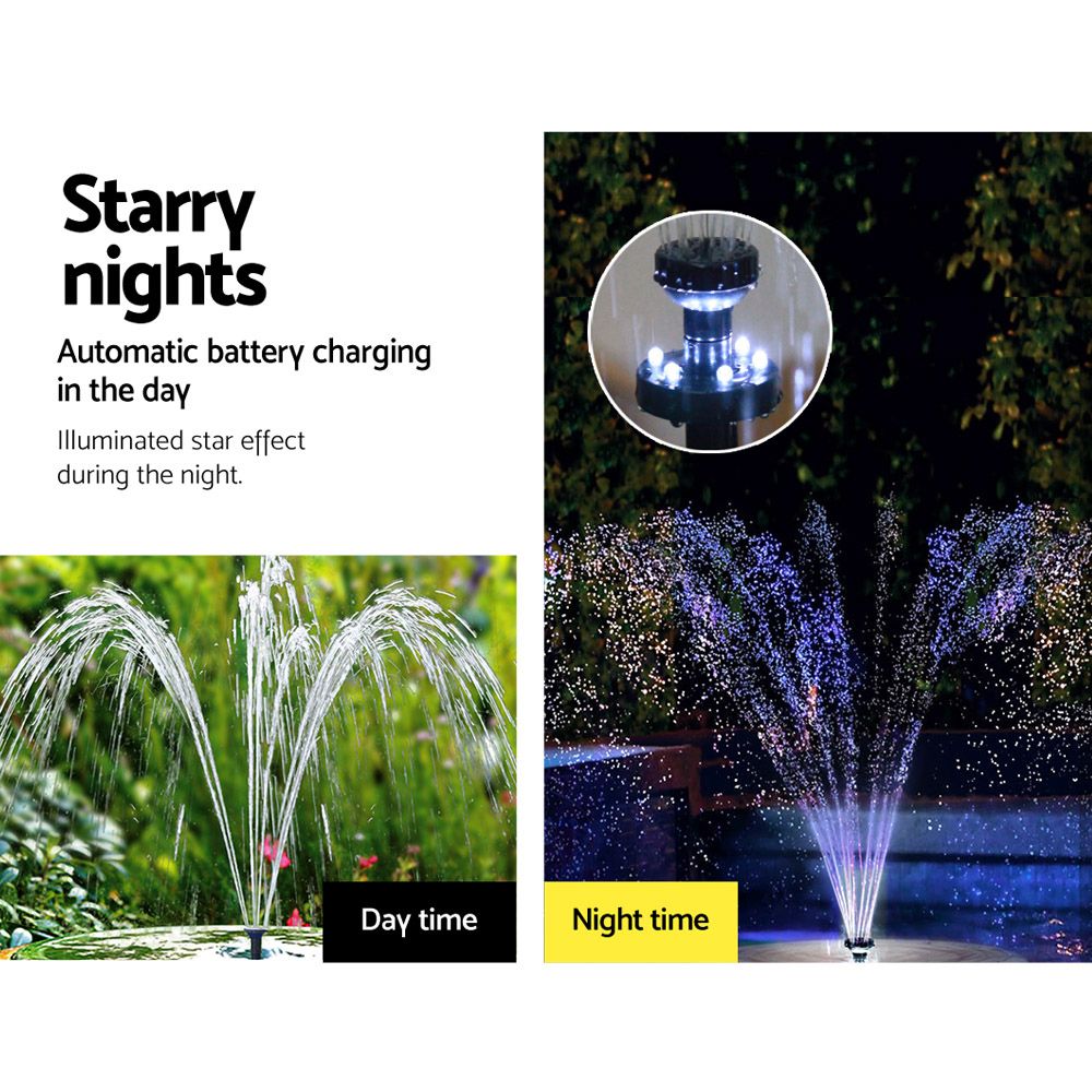 Solar Pond Pump Pool Fountain Battery Garden Outdoor Submersible Kit 4FT