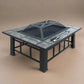 Fire Pit BBQ Grill Stove Table Ice Pits Patio Fireplace Heater 3 IN 1