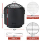 Grillz Fire Pit BBQ Portable Deep Bowl Outdoor Fireplace