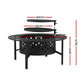 Grillz Fire Pit BBQ Charcoal Smoker Portable Mesh Pits Outdoor Camping Fireplace