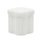 Storage Ottoman Foot Stool Foldable White