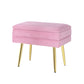 Ottoman Storage Foot Stool Velvet - Pink