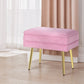 Ottoman Storage Foot Stool Velvet - Pink