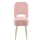 Storage Ottoman Vanity Stool Foot Stool Folding Back - Pink