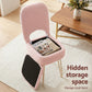 Storage Ottoman Vanity Stool Foot Stool Folding Back - Pink