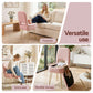 Storage Ottoman Vanity Stool Foot Stool Folding Back - Pink