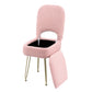 Storage Ottoman Vanity Stool Foot Stool Folding Back - Pink