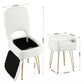 Storage Ottoman Vanity Stool Foot Stool Folding Back - White