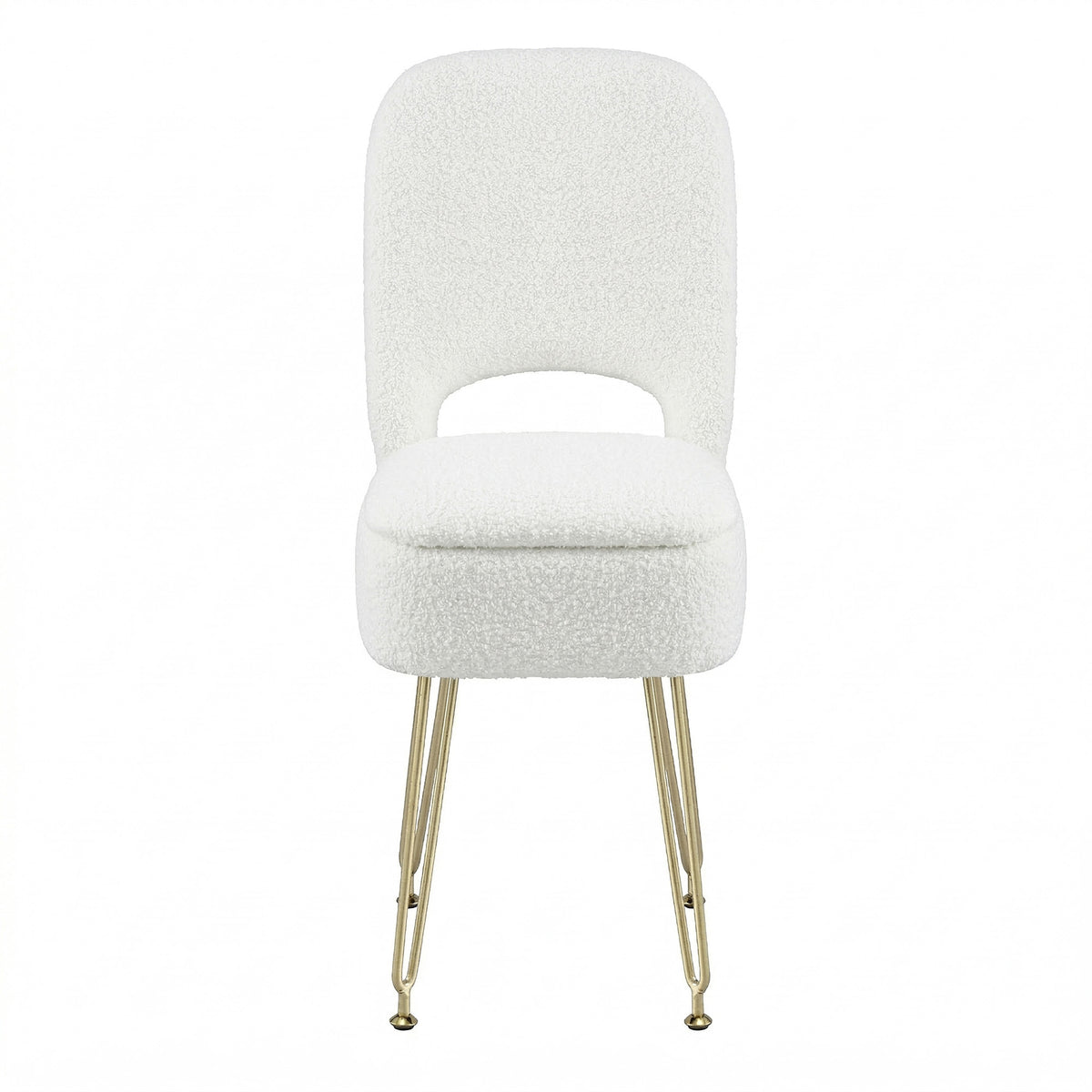 Storage Ottoman Vanity Stool Foot Stool Folding Back - White