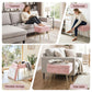 Storage Ottoman Vanity Foot Stool Pink