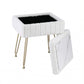 Storage Ottoman Vanity Foot Stool White