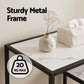 Console Table Entryway Hallway Marble Effect 4-Tier Storage Shelves - White
