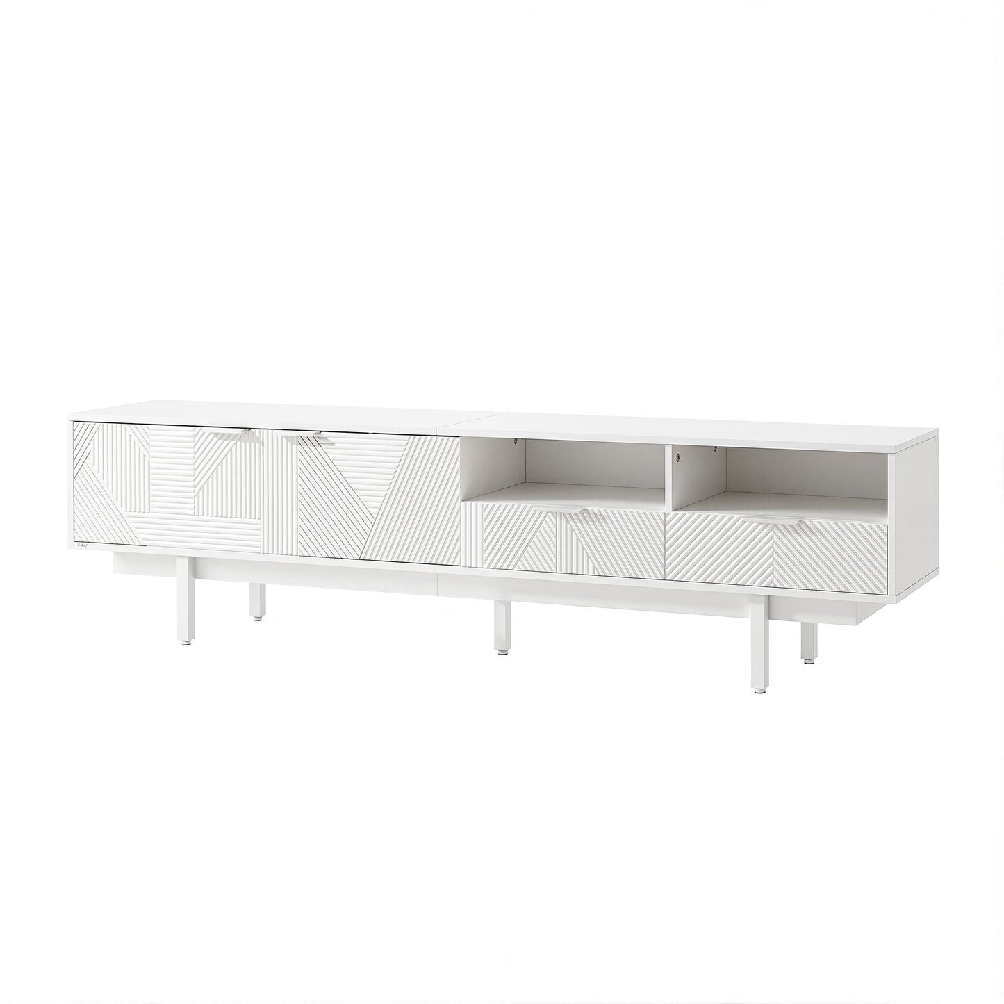 Osric 200cm TV Unit Entertainment Unit Storage Cabinet Drawer - White